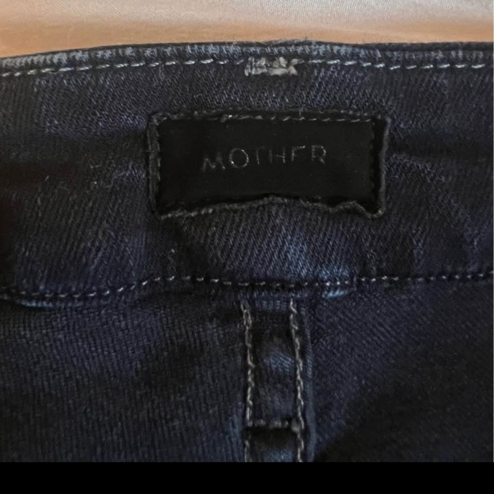 MOTHER Black Textured Fabric